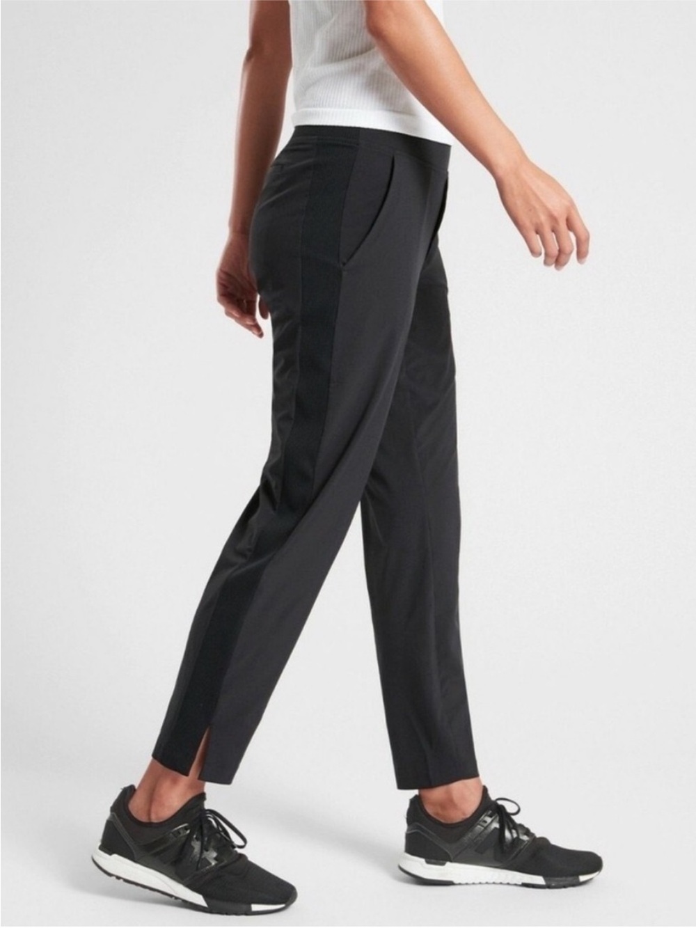 Athleta Black Cropped Slim Ankle Pants